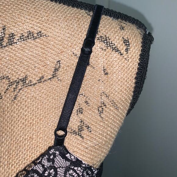 Vintage Nicole Miller 2004 Black nude Lace Overlay Nude Slip Dress Y2K 90s 8 - Picture 5 of 15